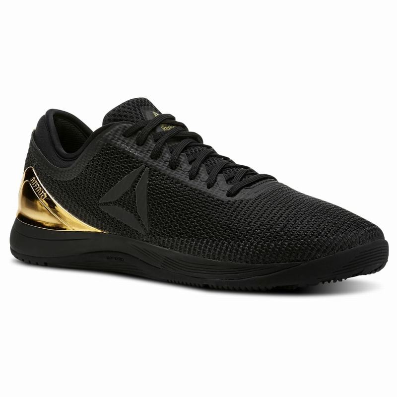 Adidasi Training Reebok Crossfit Nano 8 Flexweave Barbati Negrii/Aurii Romania KT4415PZ